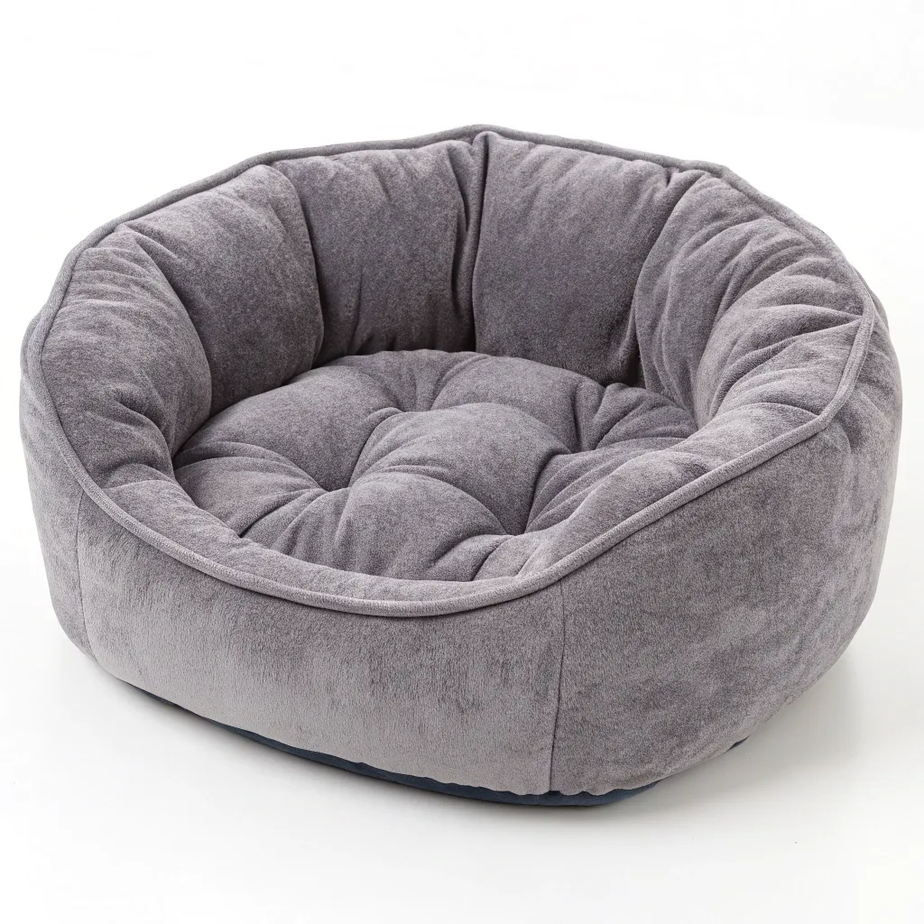 Luxury cat bed with plush cushioning